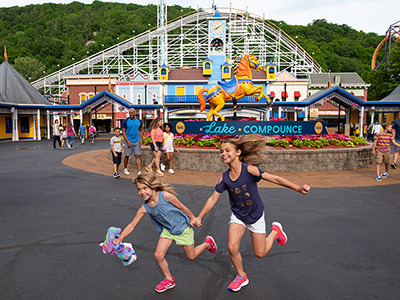 Girls having fun at park