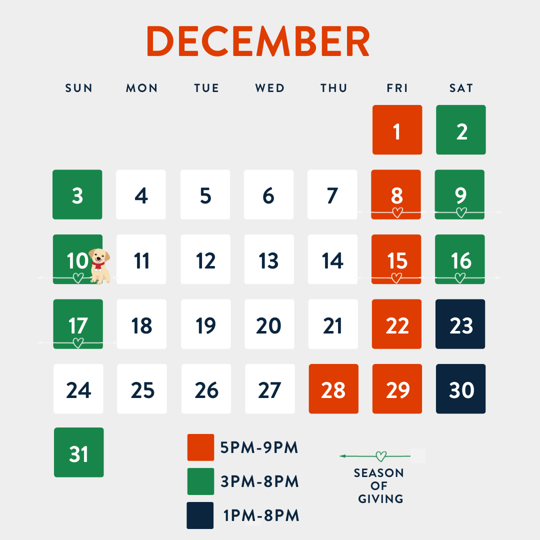 2023 Holiday Lights December Hours