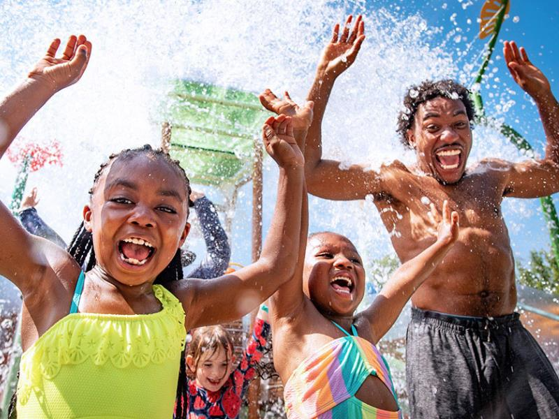Family getting drenched!