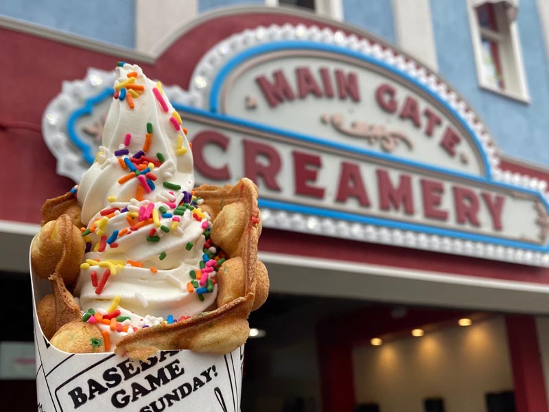 Ice cream cone with sprinkles