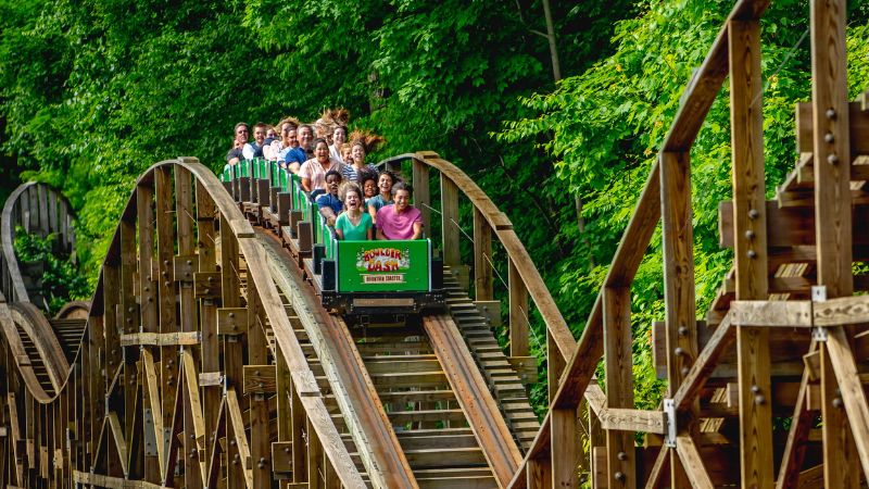 Family enjoying coaster