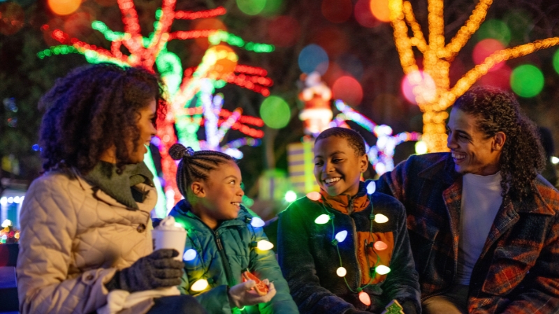 Family Enjoying Festive Treats