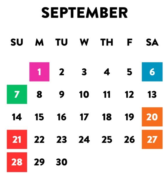 September hours