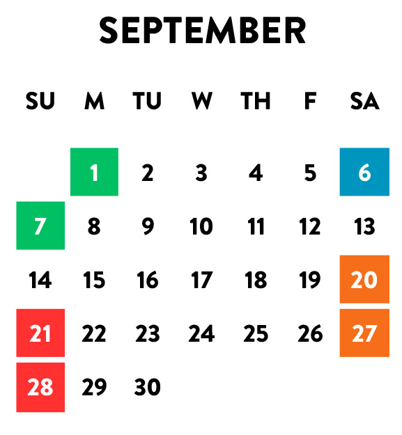 September hours
