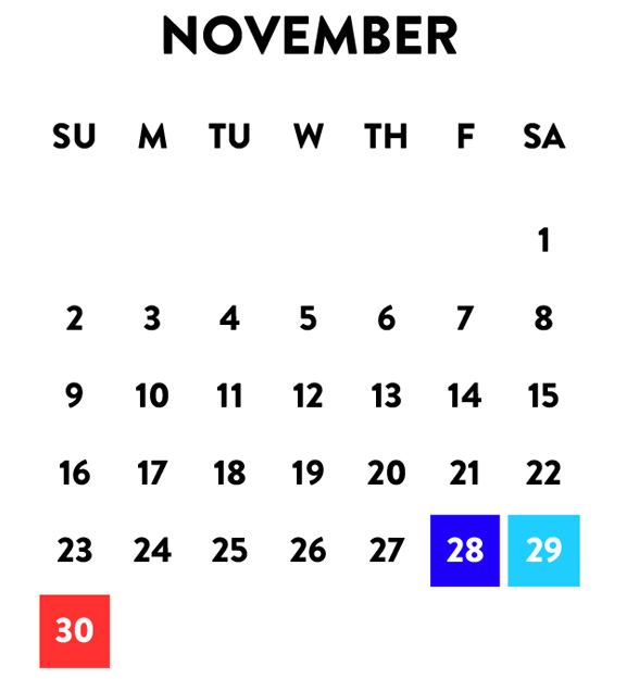 November hours